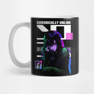 Chronically Online Anime Girl Mug